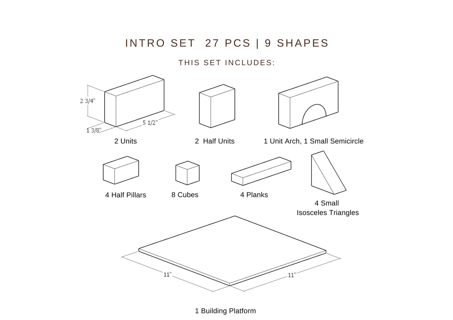 Intro Set Harmony Blocks - Natural Unit Blocks