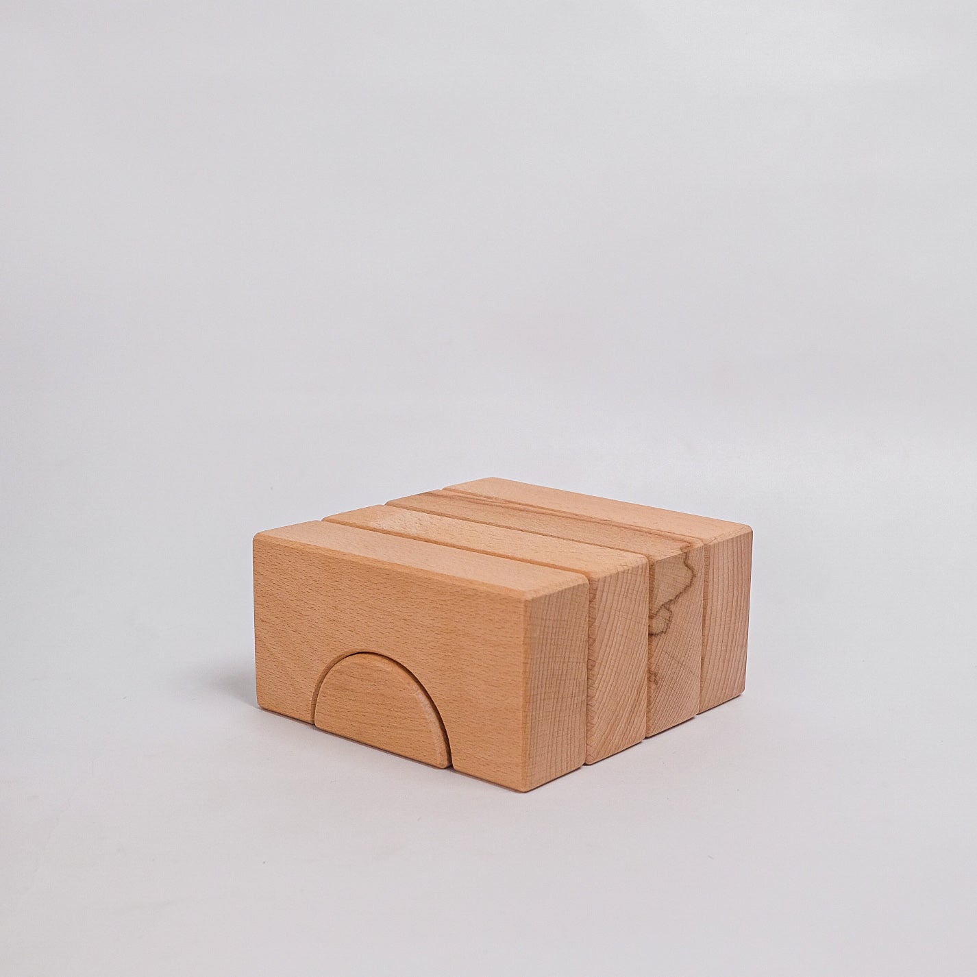 Set of 4 Unit Arches and Small Semicircles - Natural Unit Blocks