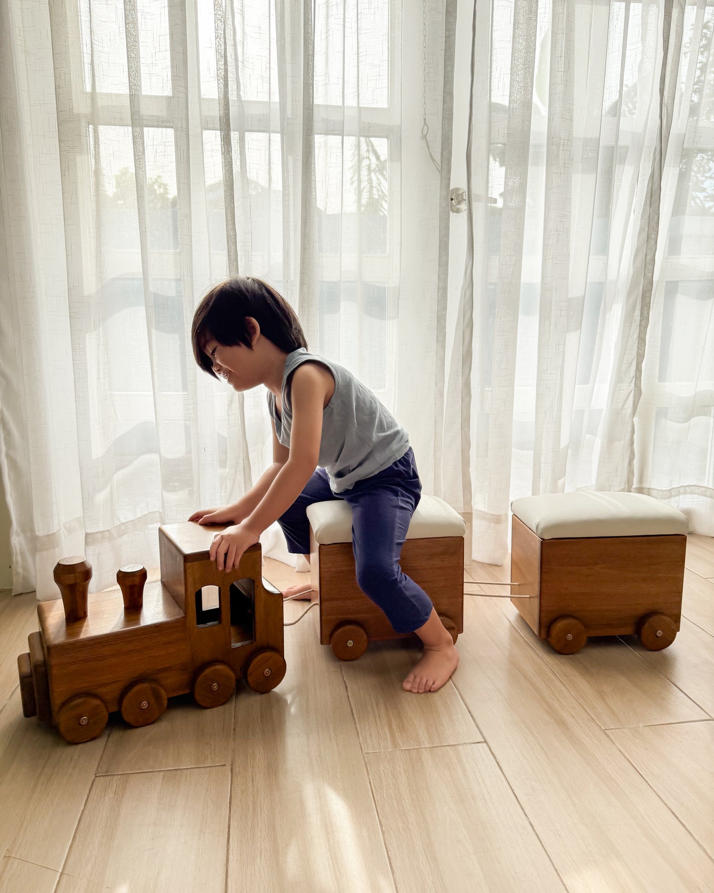 Wooden Train with Storage PREORDER