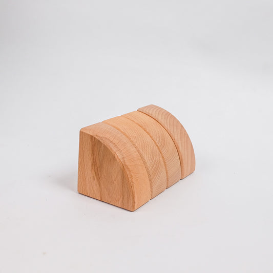 Set of 4 Quarter Circles - Natural Unit Blocks