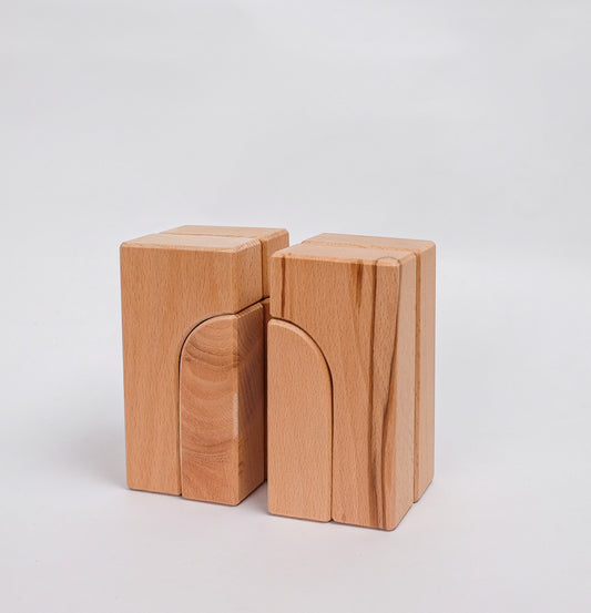 Set of 4 Half Arches and Buttresses - Natural Unit Blocks