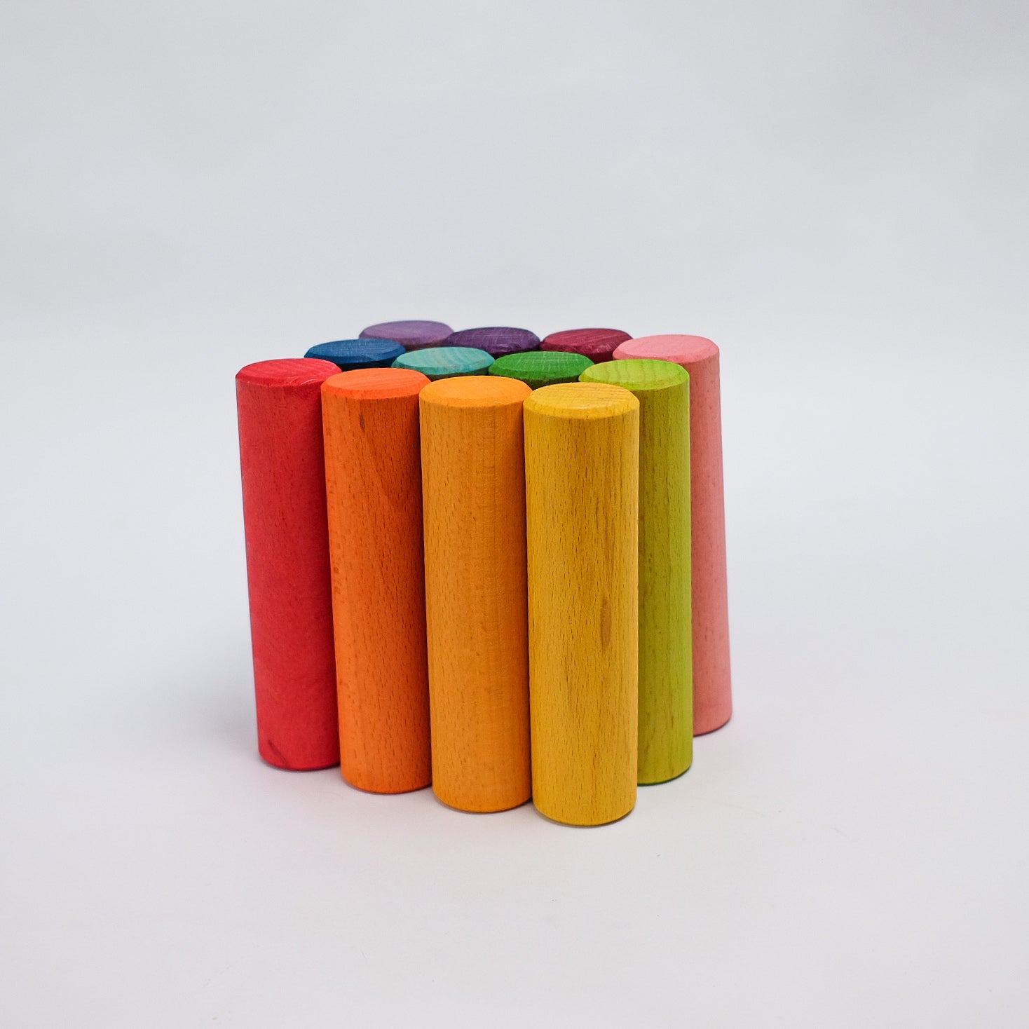 Set of 12 Columns - Rainbow Unit Blocks – Woodmarkph