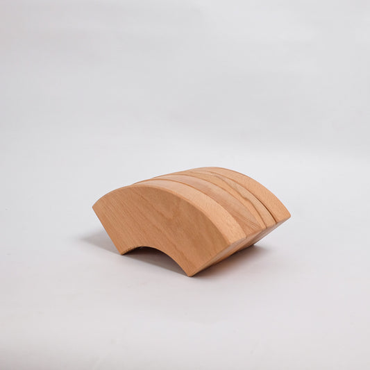 Set of 4 Quarter Circle Arches - Natural Unit Blocks