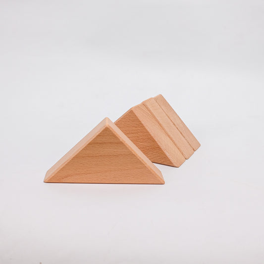 Set of 4 Isosceles Triangles - Natural Unit Blocks