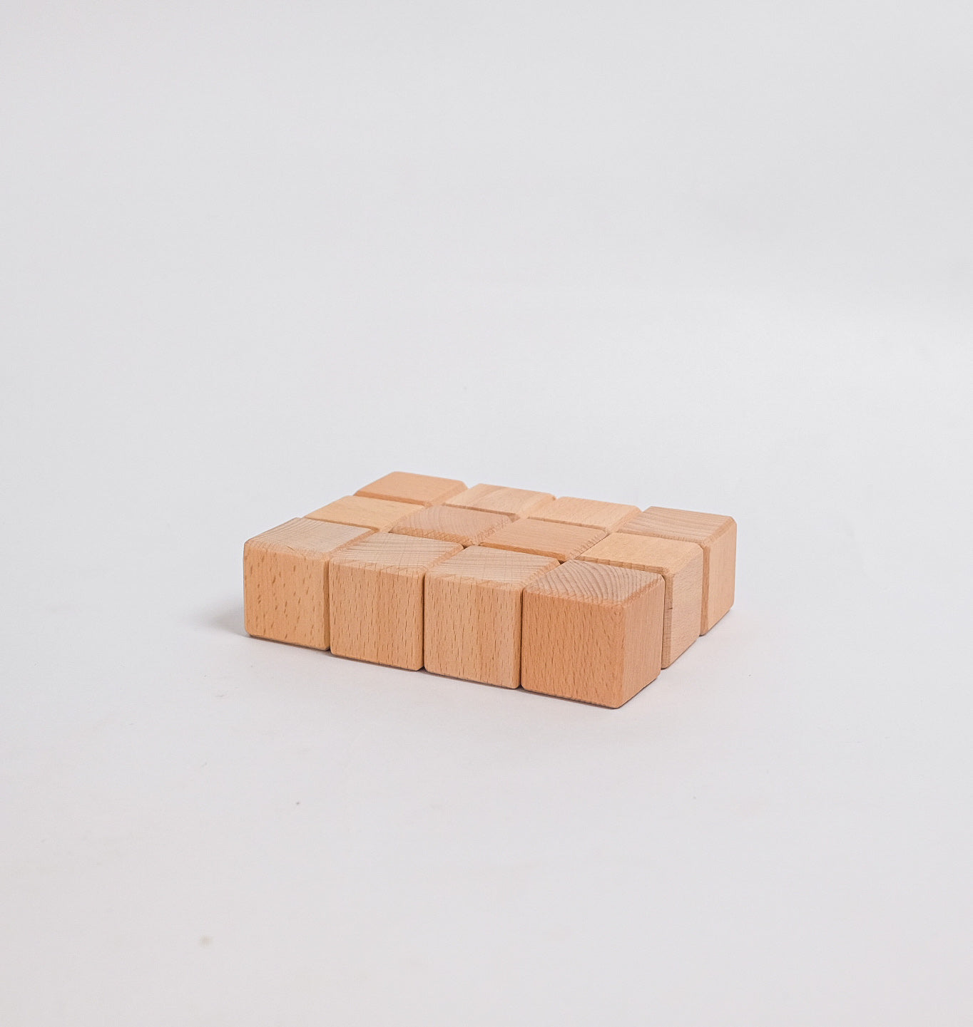 Set of 12 Cubes - Natural Unit Blocks