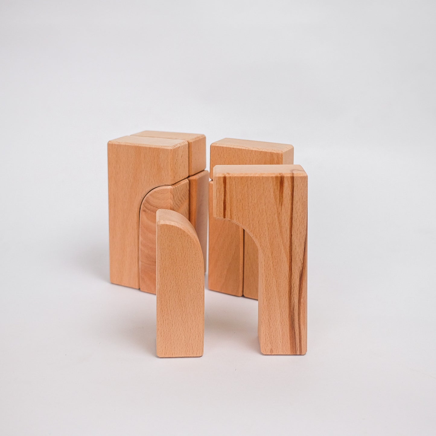 Set of 4 Half Arches and Buttresses - Natural Unit Blocks