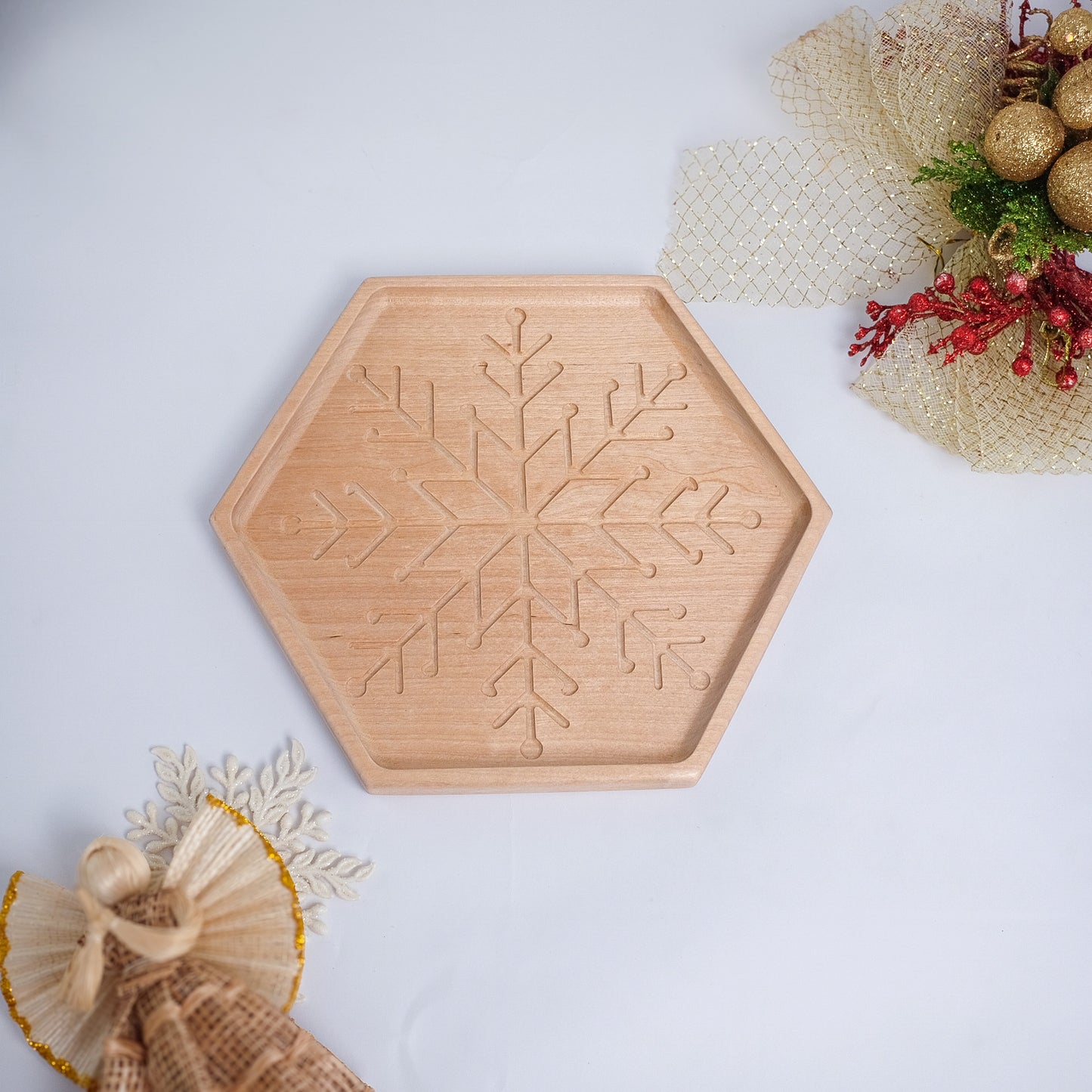 Snowflakes Hexagon Sensory Tray