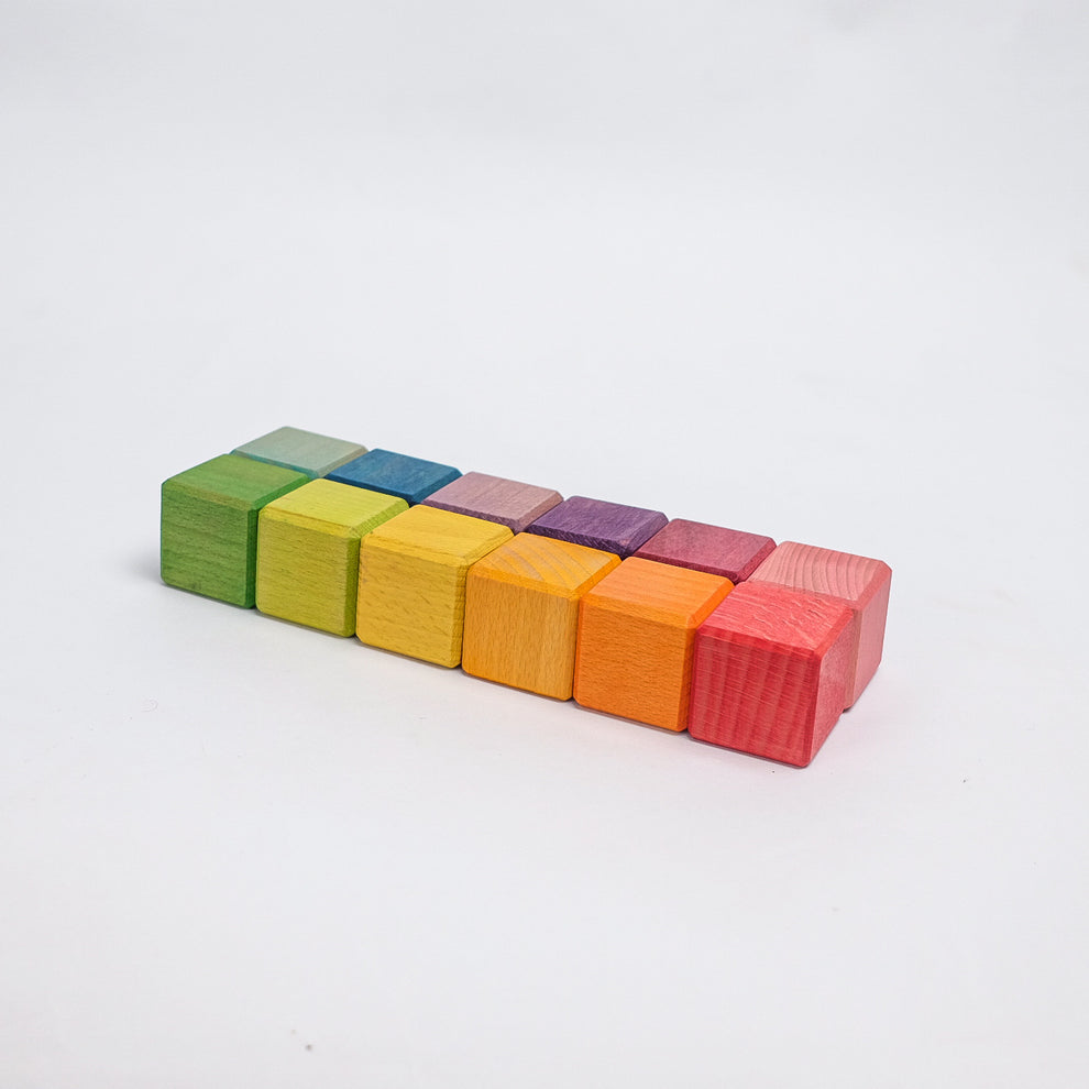 Set of 12 Cubes - Rainbow Unit Blocks – Woodmarkph